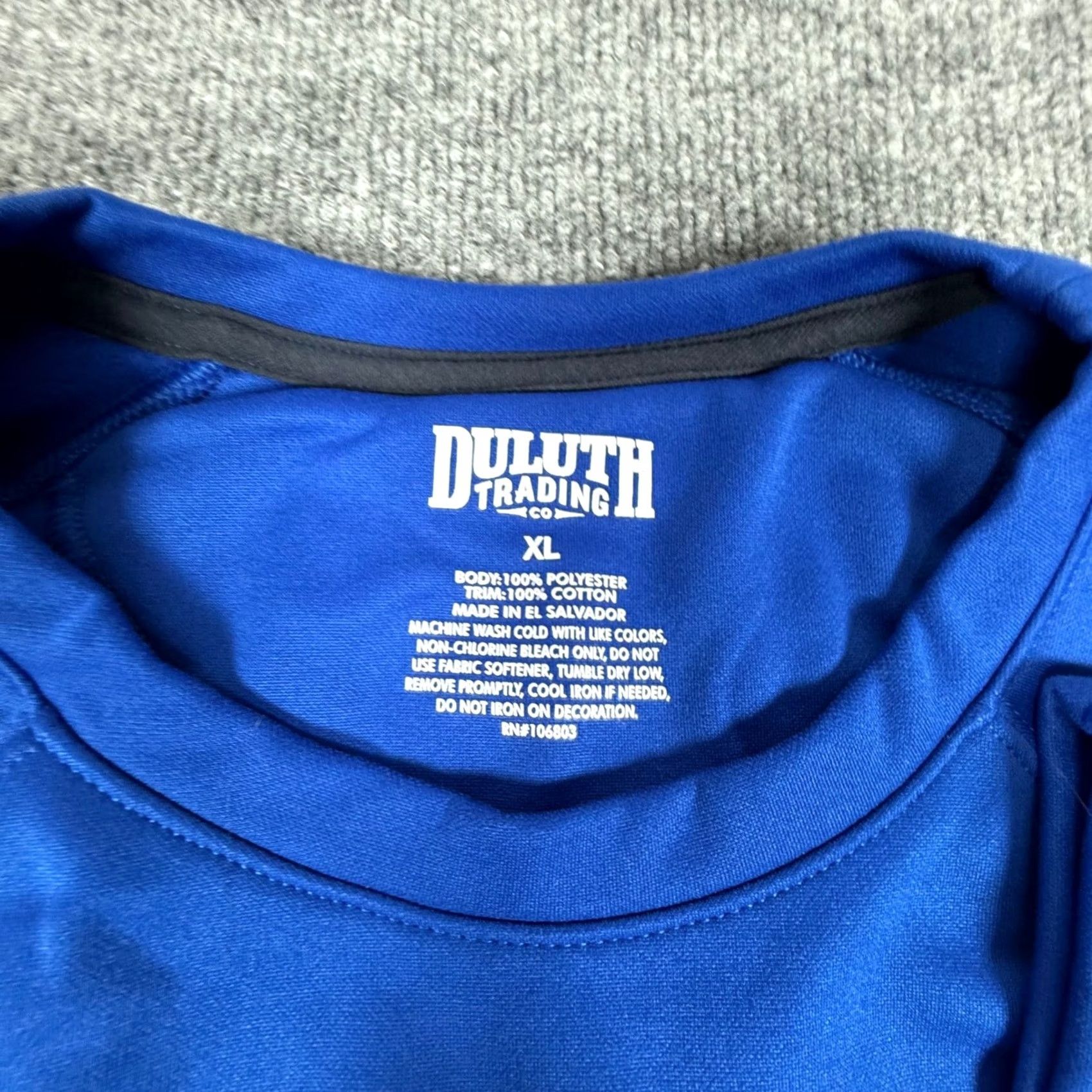 Duluth Trading Company Duluth XL Crewneck Pullover Sweatshirt Kangaroo Pocket Outdoors Hiking Workwear Blue Mens Long Sleeve Shirt Size US XL / EU 56 / 4 - 3 Thumbnail