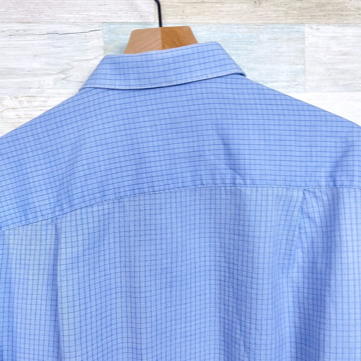 Ermenegildo Zegna Ermenegildo Zegna Check Point Collar Dress Shirt Blue Men 44 Size US XL / EU 56 / 4 - 4 Thumbnail