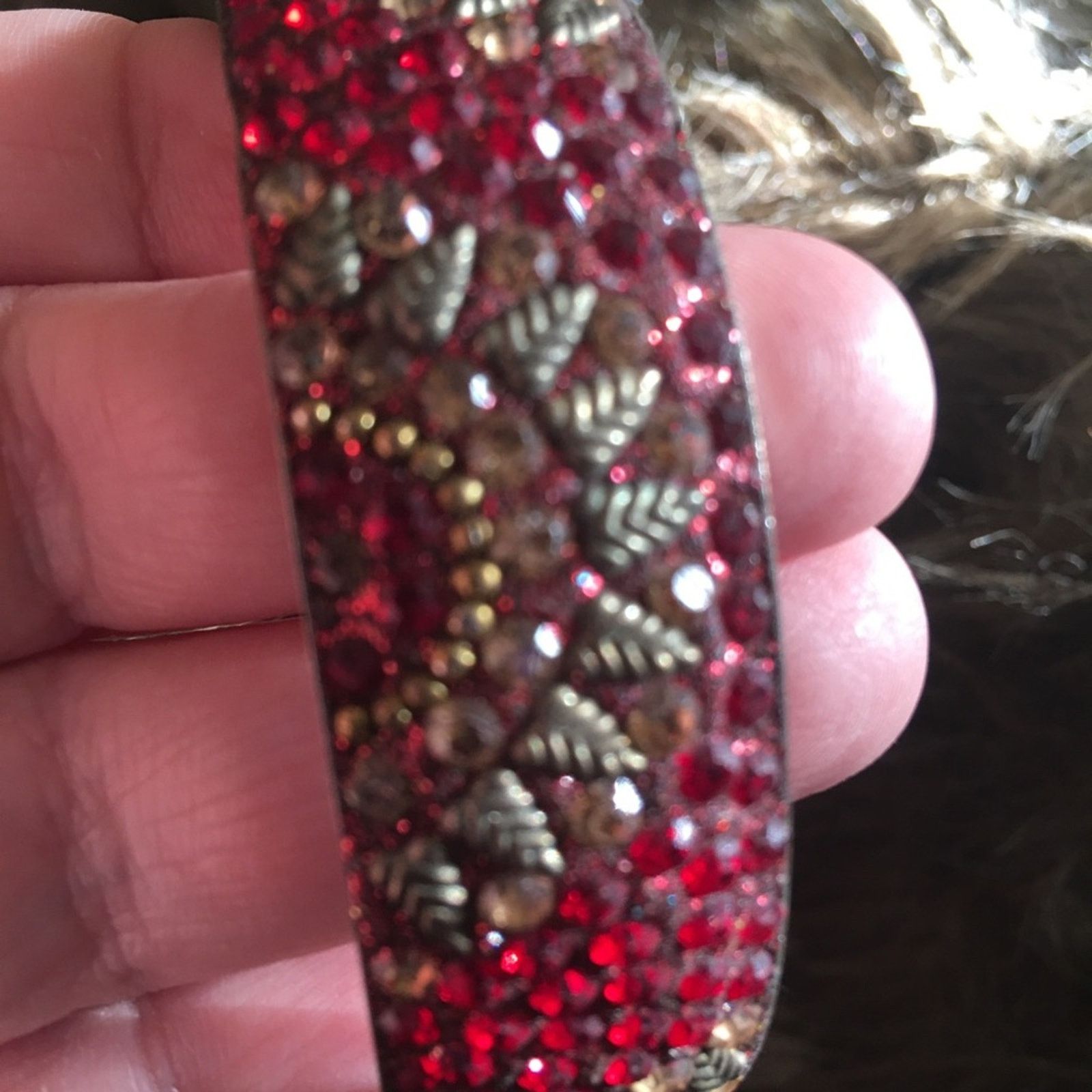 Jewelry Zohra Jewelry Inca sun rhinestone bling bangle Size ONE SIZE - 5 Thumbnail