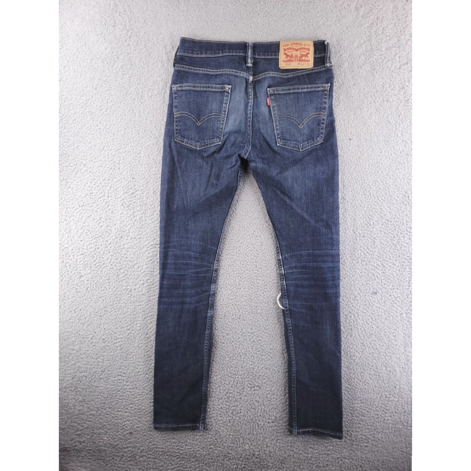 Levi's Levi's Jeans Men 28x30 Skinny Denim Blue 510 Distressed Slim Fit Size US 28 / EU 44 - 4 Thumbnail