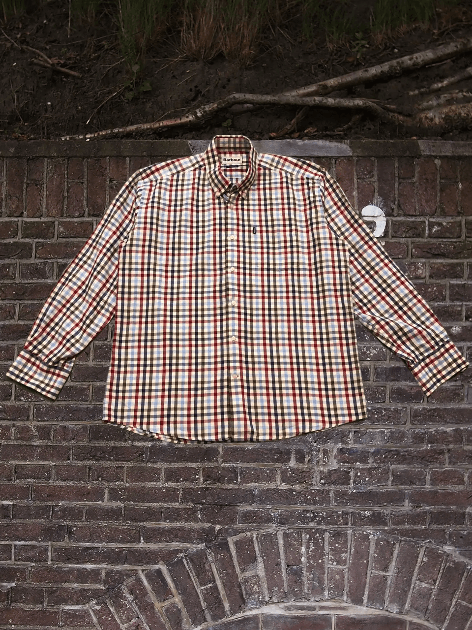 Barbour Vintage Shirt print Barbour logo Y2K luxury streetwear Size US L / EU 52-54 / 3 - 1 Thumbnail