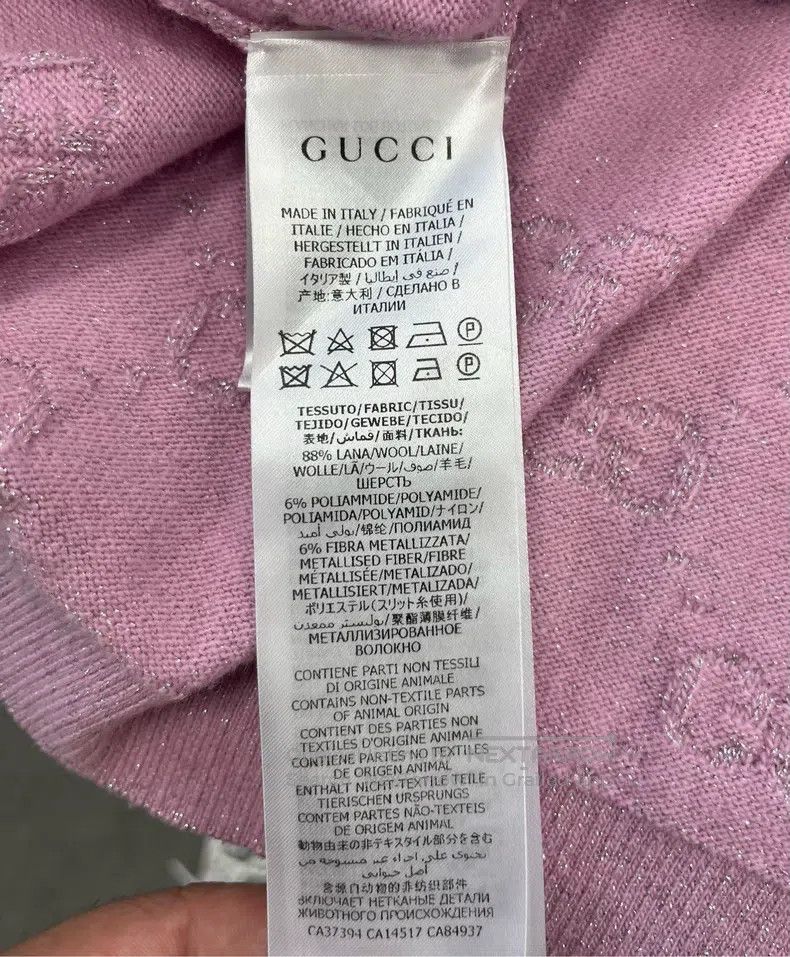 Gucci Gucci Pink GG old flower full logo knitted long sleeves Size S / US 4 / IT 40 - 4 Thumbnail