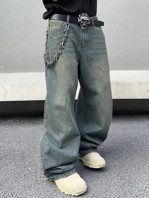 Jean Pants Washed Baggy Denim Jeans Skate Size US 32 / EU 48 - 3 Thumbnail