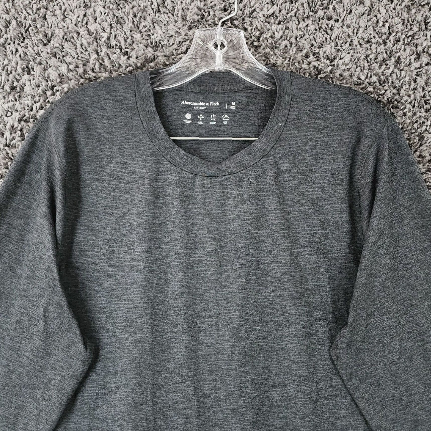 Abercrombie & Fitch VINTAGE? (no) Abercrombie & Fitch Mens Solid Gray Super Soft Stretch Long Sleeve Tee Size M Shirt Adult Medium Gray Mens Size US M / EU 48-50 / 2 - 3 Thumbnail