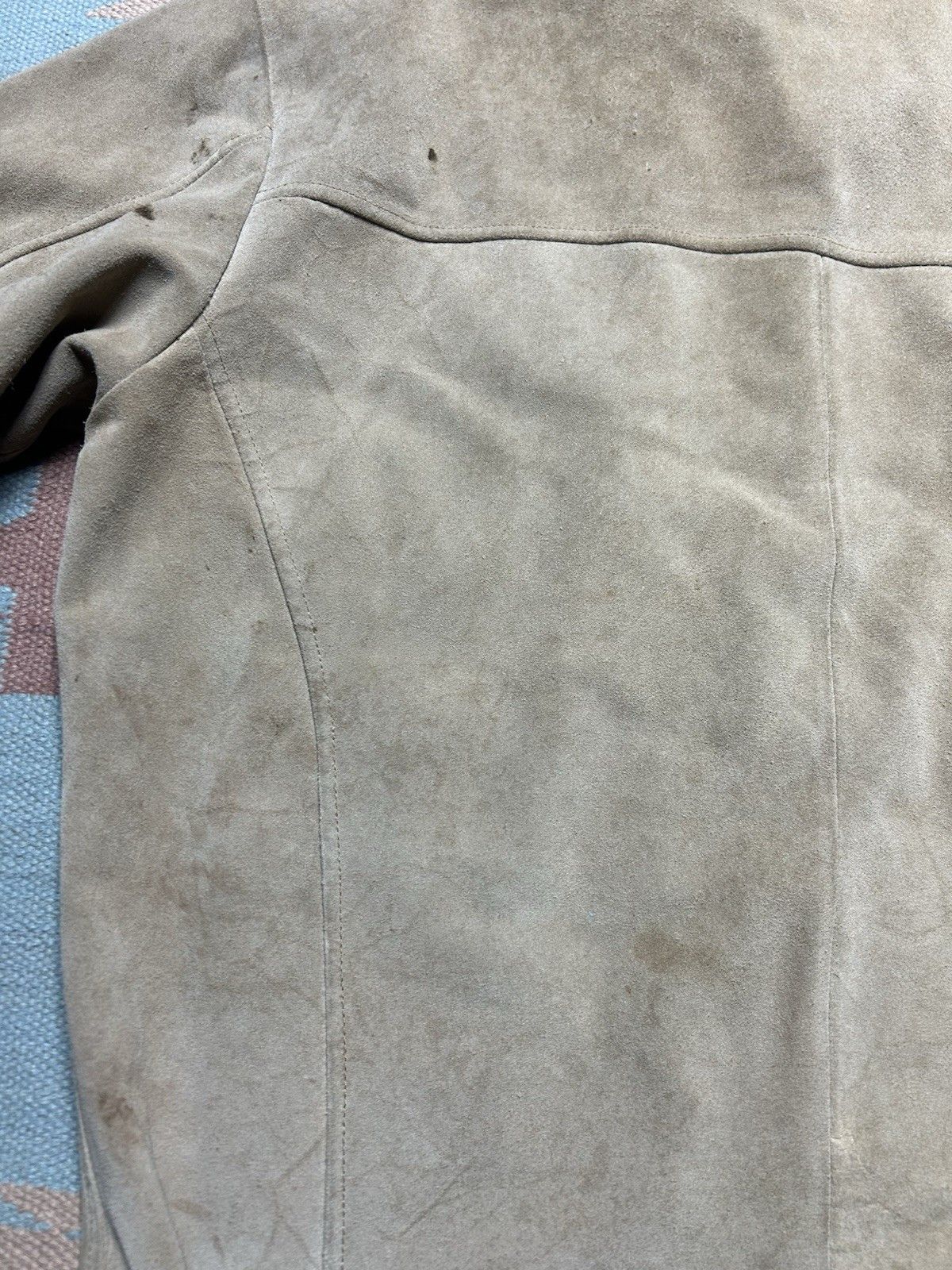 Vintage Vtg L’Homme suede leather jacket quilt line insulated medium Size US M / EU 48-50 / 2 - 12 Thumbnail