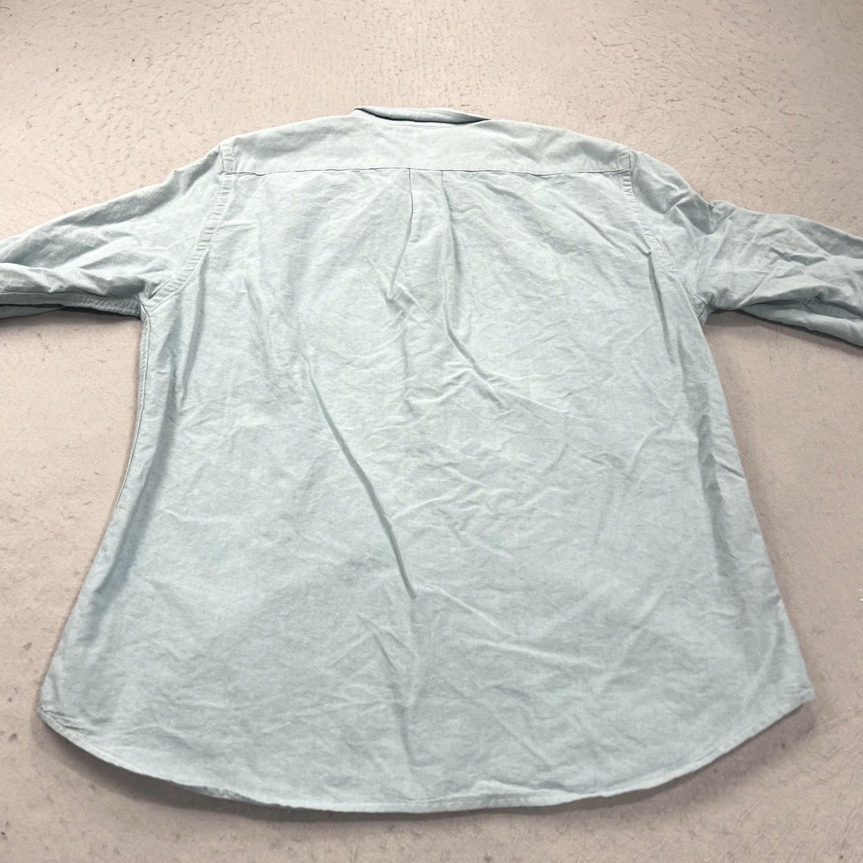 Vintage Criquet Mens Large Green Blue 100% Organic Cotton Button-Down Long Sleeve Shirt Size US L / EU 52-54 / 3 - 6 Thumbnail