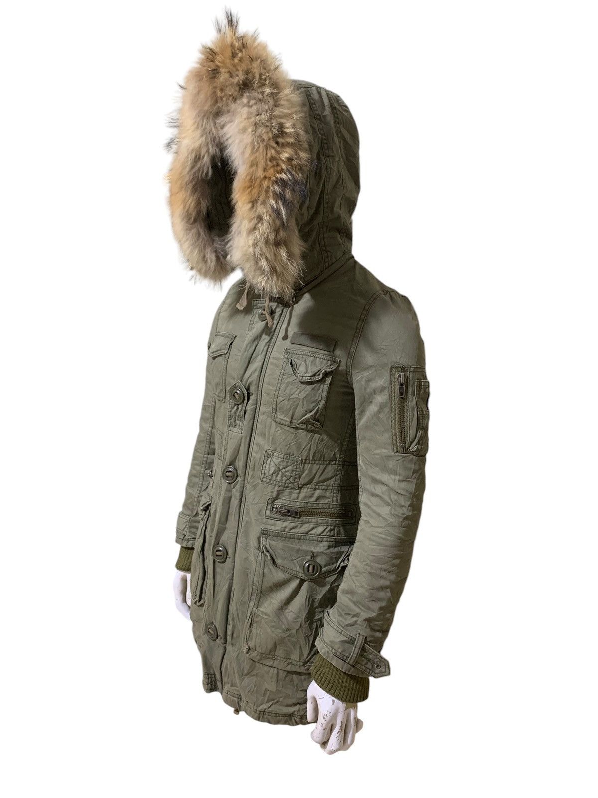 If Six Was Nine OG Moussy raccoon fur cargo military jacket GOA style Size US M / EU 48-50 / 2 - 1 Thumbnail