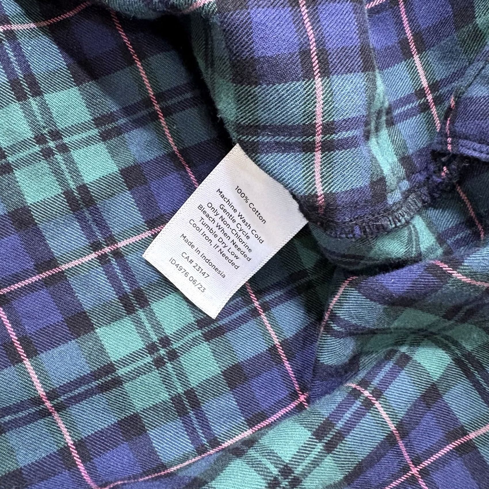 Talbots Talbots Womens XS Blouse Shirt Long Sleeve Green Plaid Button Collared Casual Preppy Academia Regular Size XS / US 0-2 / IT 36-38 - 3 Thumbnail