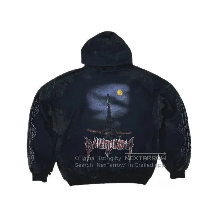 Balenciaga Balenciaga Black Graphic Print Hoodie. Size US M / EU 48-50 / 2 - 1 Thumbnail