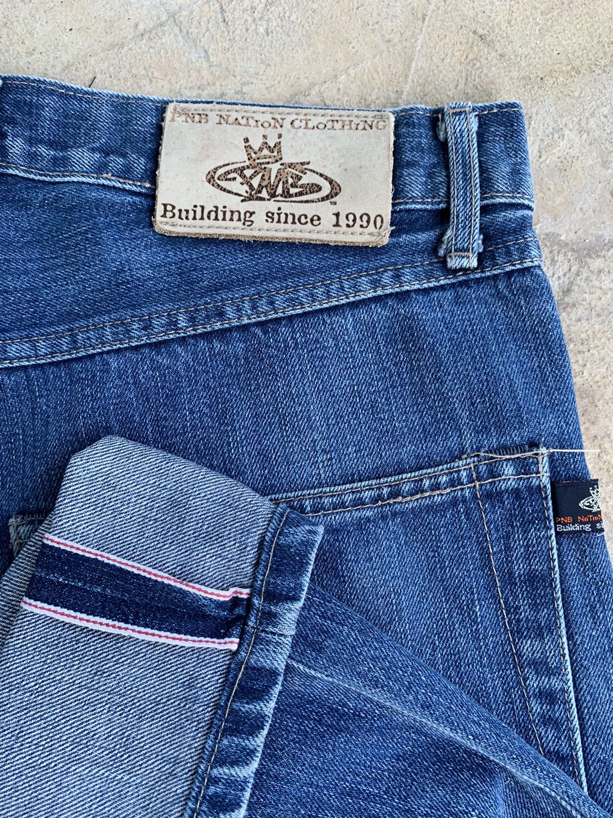 Japanese Brand PNB Nation Clothing Selvedge Distressed Denim Size US 31 - 3 Thumbnail