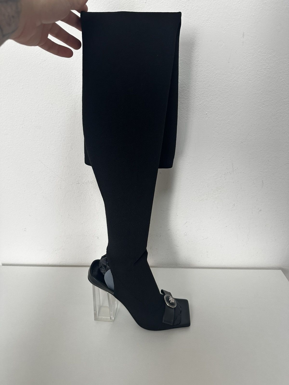 Versace Versace Gianni Ribbon Thigh-High Boots Size US 7 / IT 37 - 3 Thumbnail