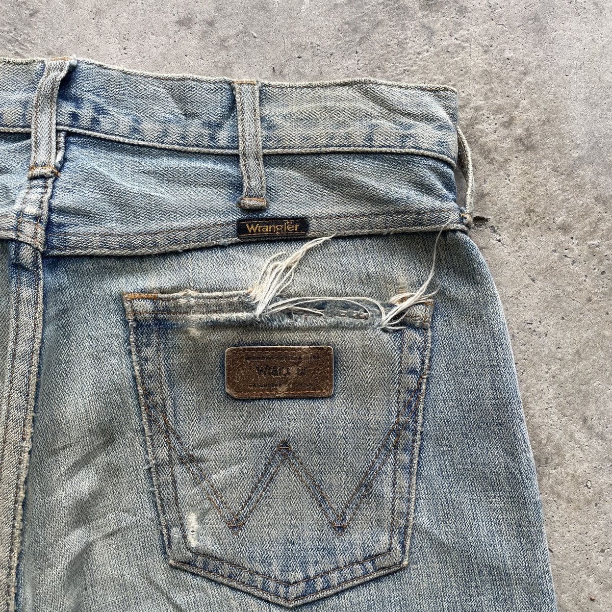 Jean Vintage Wrangler RUSTY Jeans Distressed Faded Denim Pants Size US 29 - 7 Thumbnail