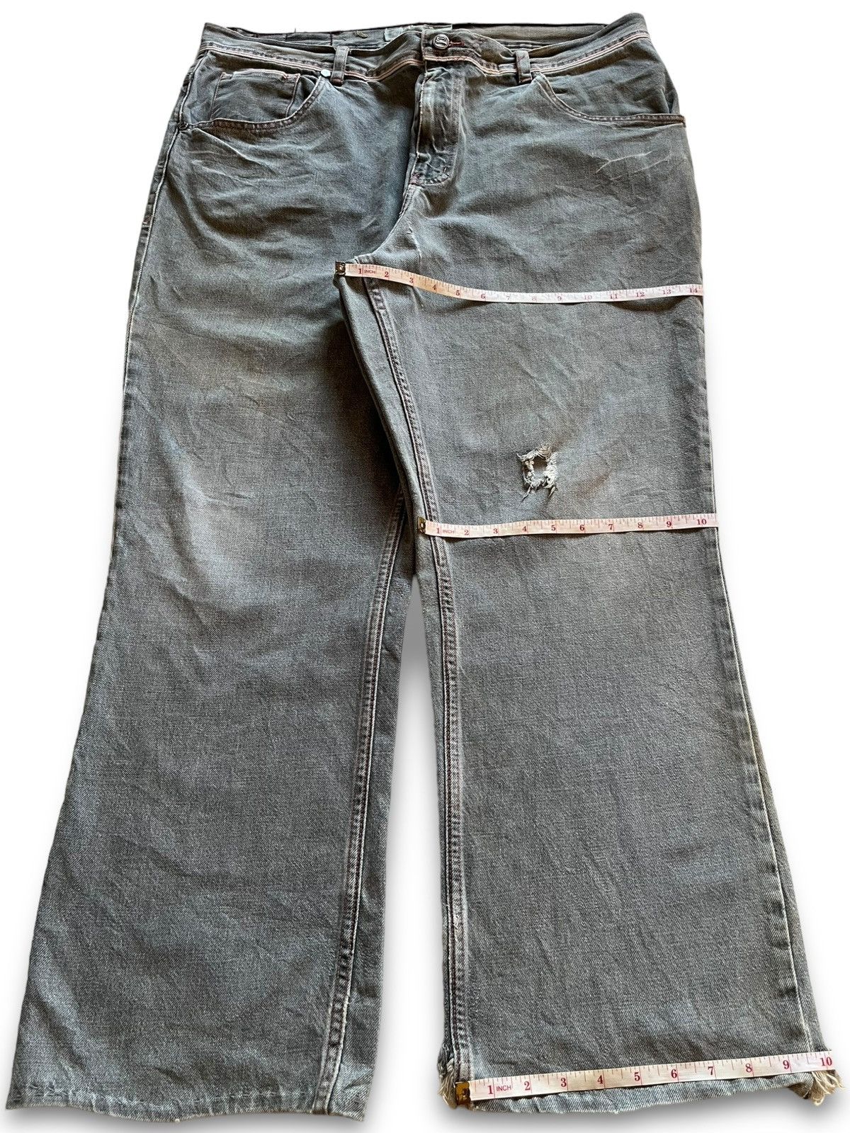 Japanese Brand Vintage Japanese Brand Selvedge Style Ripped Baggy Jeans Size US 40 / EU 56 - 12 Thumbnail