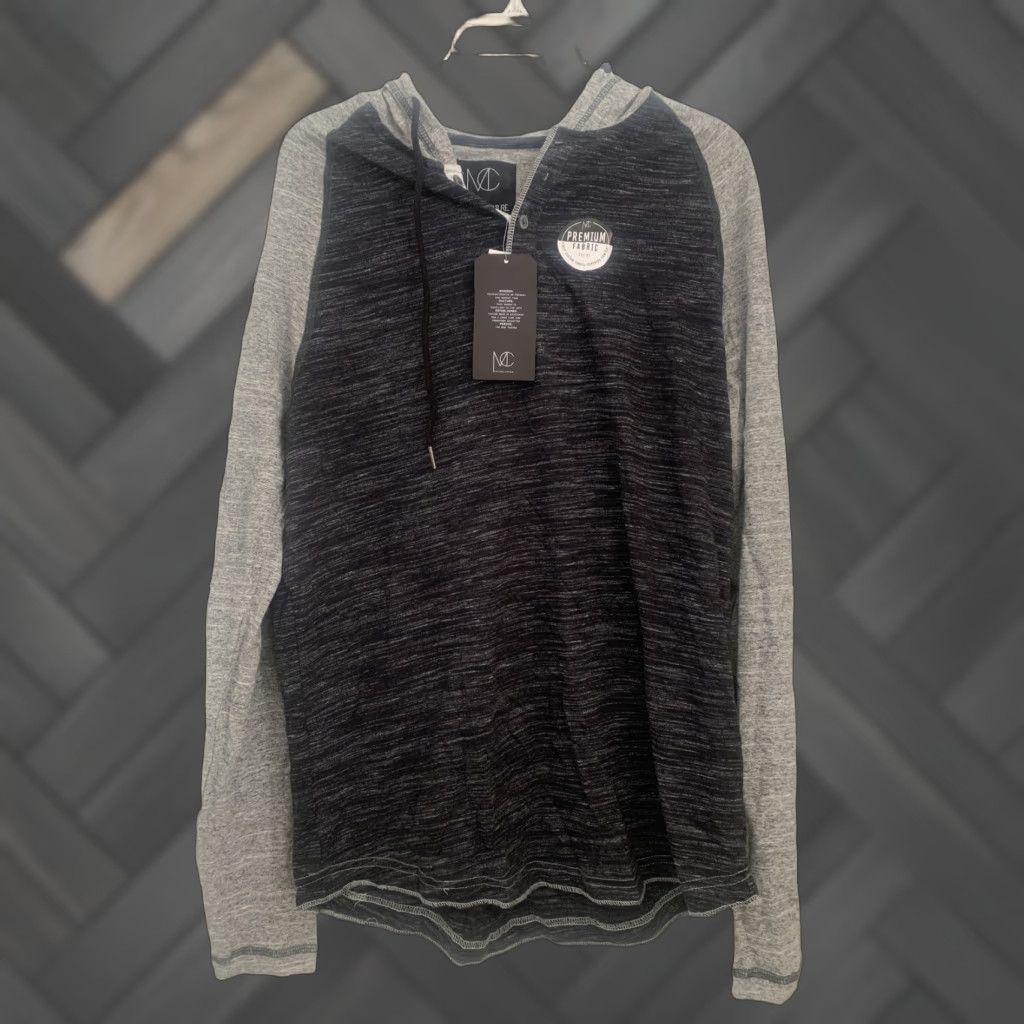 Vintage VINTAGE? No - (excluded) Modern Culture Hoodie Shirt Long Sleeve XL Gray Mens Pullover Hooded All Seasons Button Cotton Size US XL / EU 56 / 4 - 1 Thumbnail