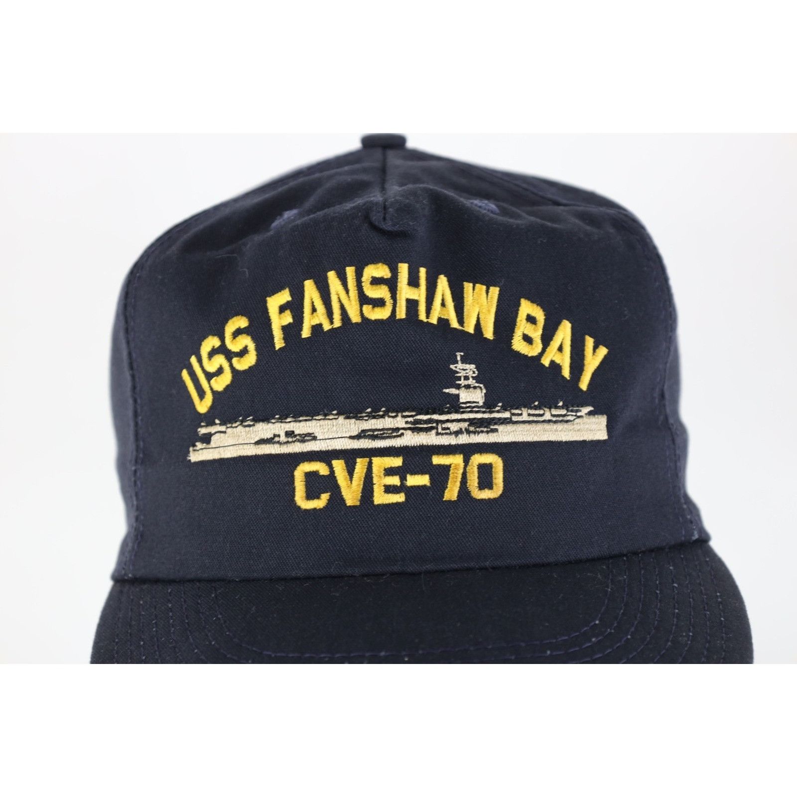 Vintage Vintage 70s 80s Faded USS Fanshaw Bay CVE-70 War Ship Hat Size ONE SIZE - 2 Thumbnail