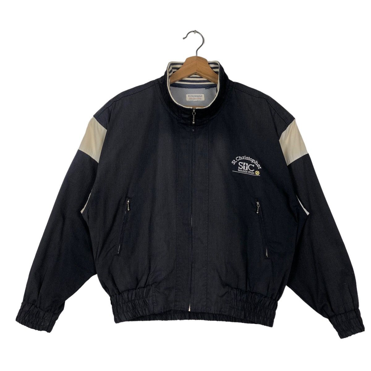Japanese Brand 🔥90’s Vitage Tennis Club Bomber Jacket St. Christopher USA Size US L / EU 52-54 / 3 - 1 Thumbnail
