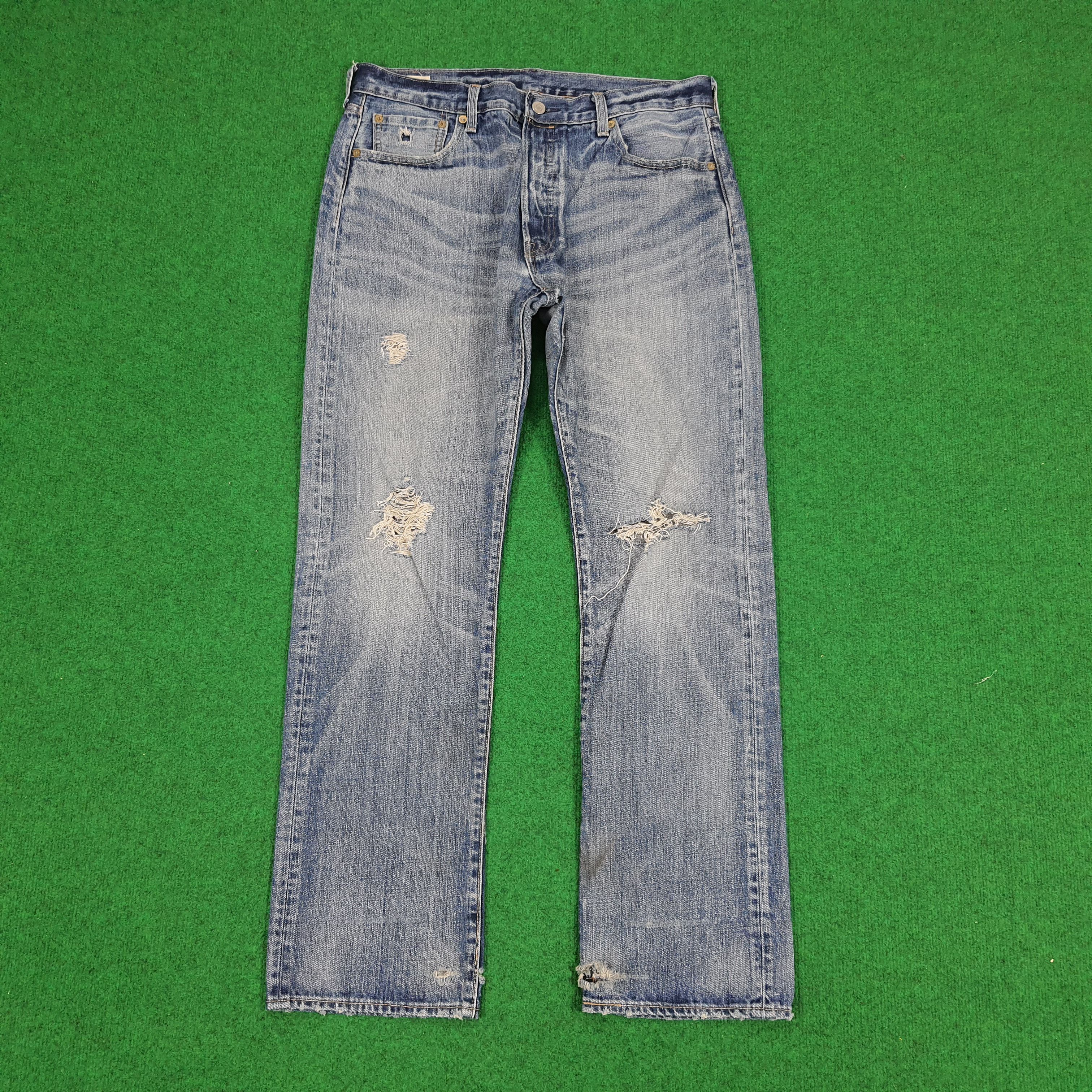 Levi's × Levi's Vintage Clothing × Vintage Vintage Levi's 501 Distressed Style Jeans Size US 34 / EU 50 - 1 Thumbnail