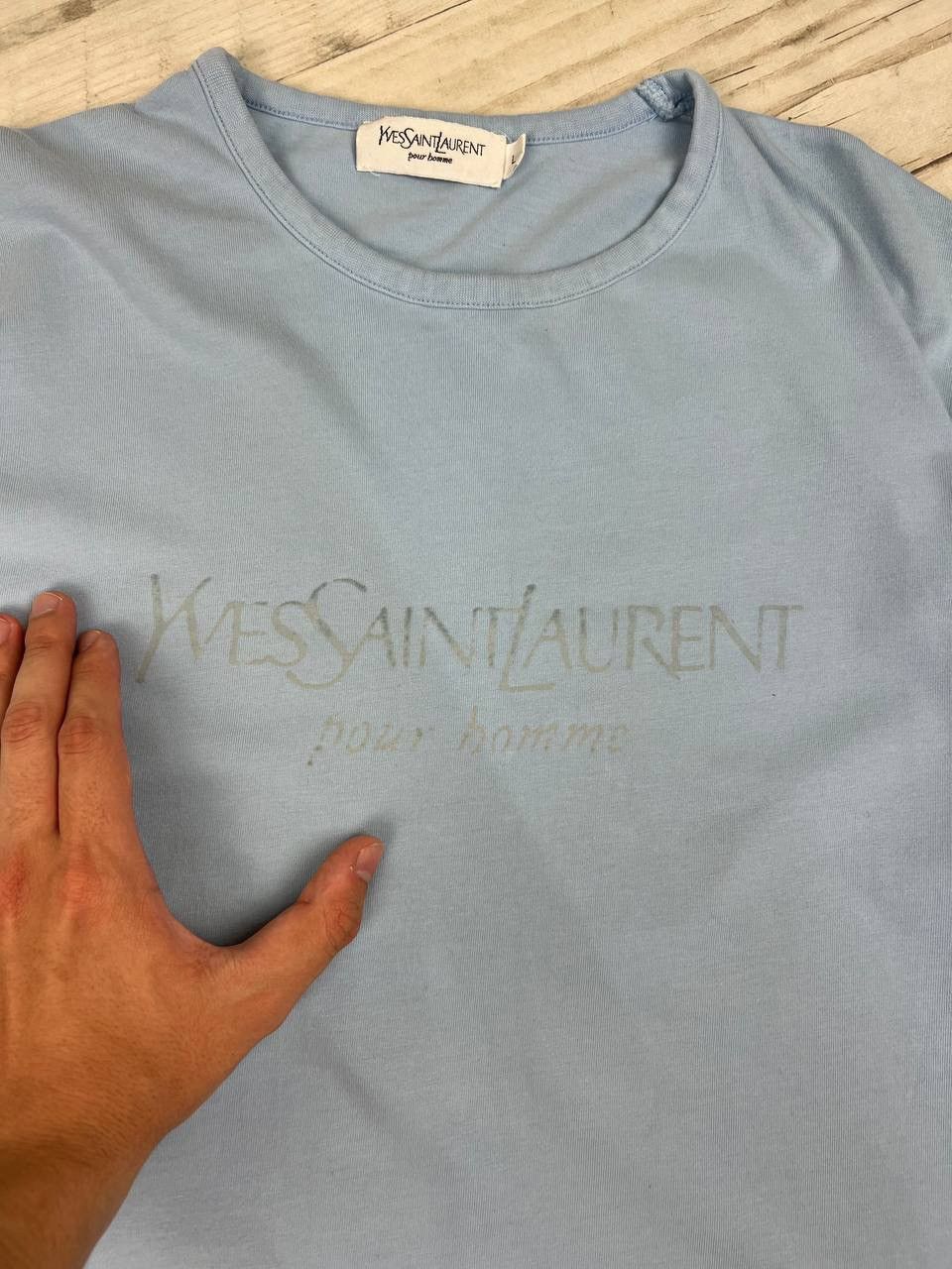Yves Saint Laurent Yves Saint Laurent T-Shirt Long Sleeve Big Logo YSL Size US L / EU 52-54 / 3 - 5 Thumbnail