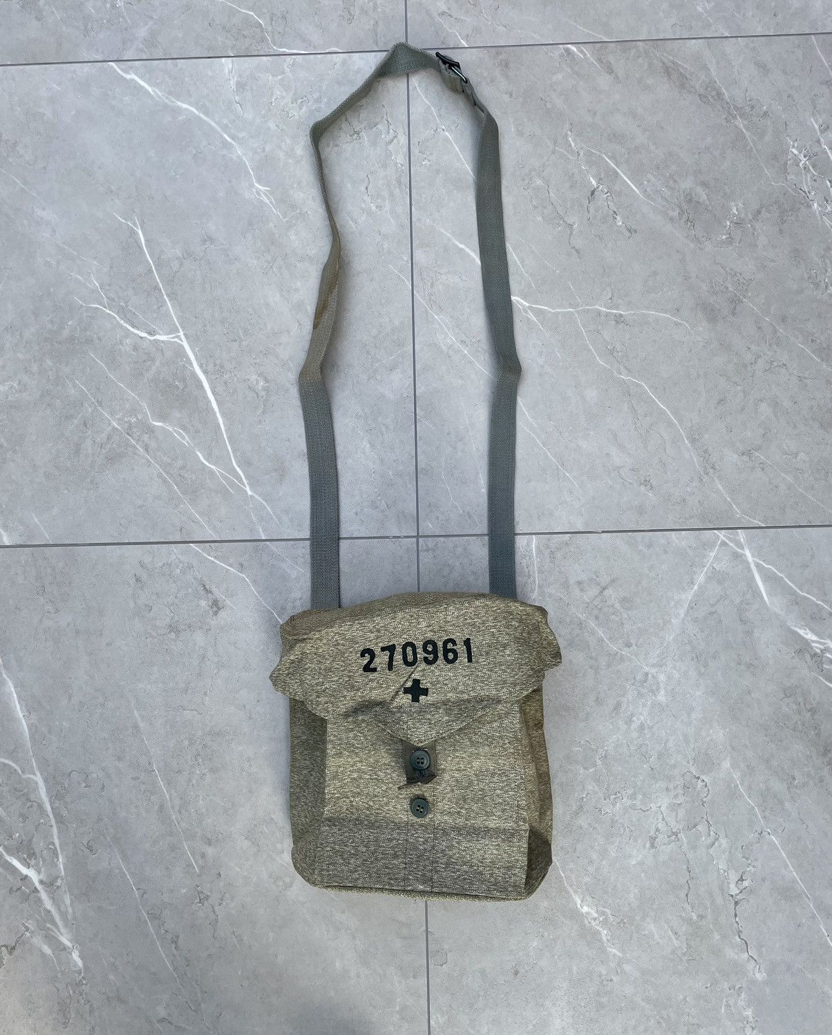 image of Archival Clothing x Military 1950S/60S Vintage Military Crossbody Bag in Army, Men's