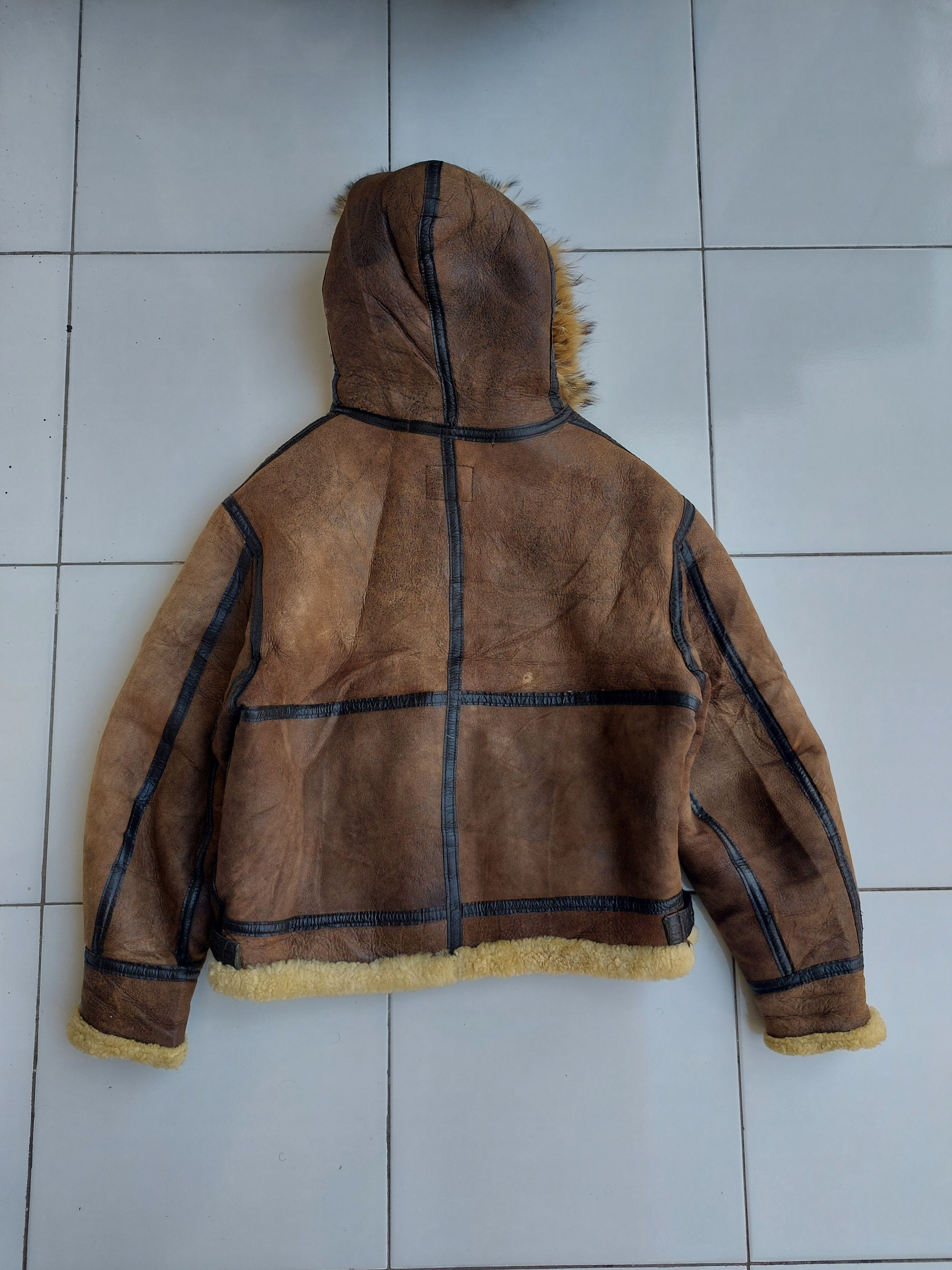 Avirex Avirex Vintage B3 Hooded Mouton Leather Jacket Military Size US L / EU 52-54 / 3 - 9 Thumbnail