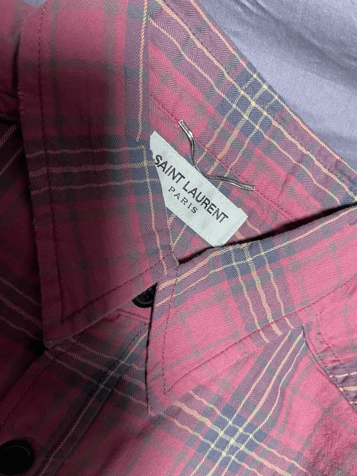 Saint Laurent Paris Saint Laurent Paris 16SS Runway Distressed Plaid Shirt Size US M / EU 48-50 / 2 - 3 Thumbnail