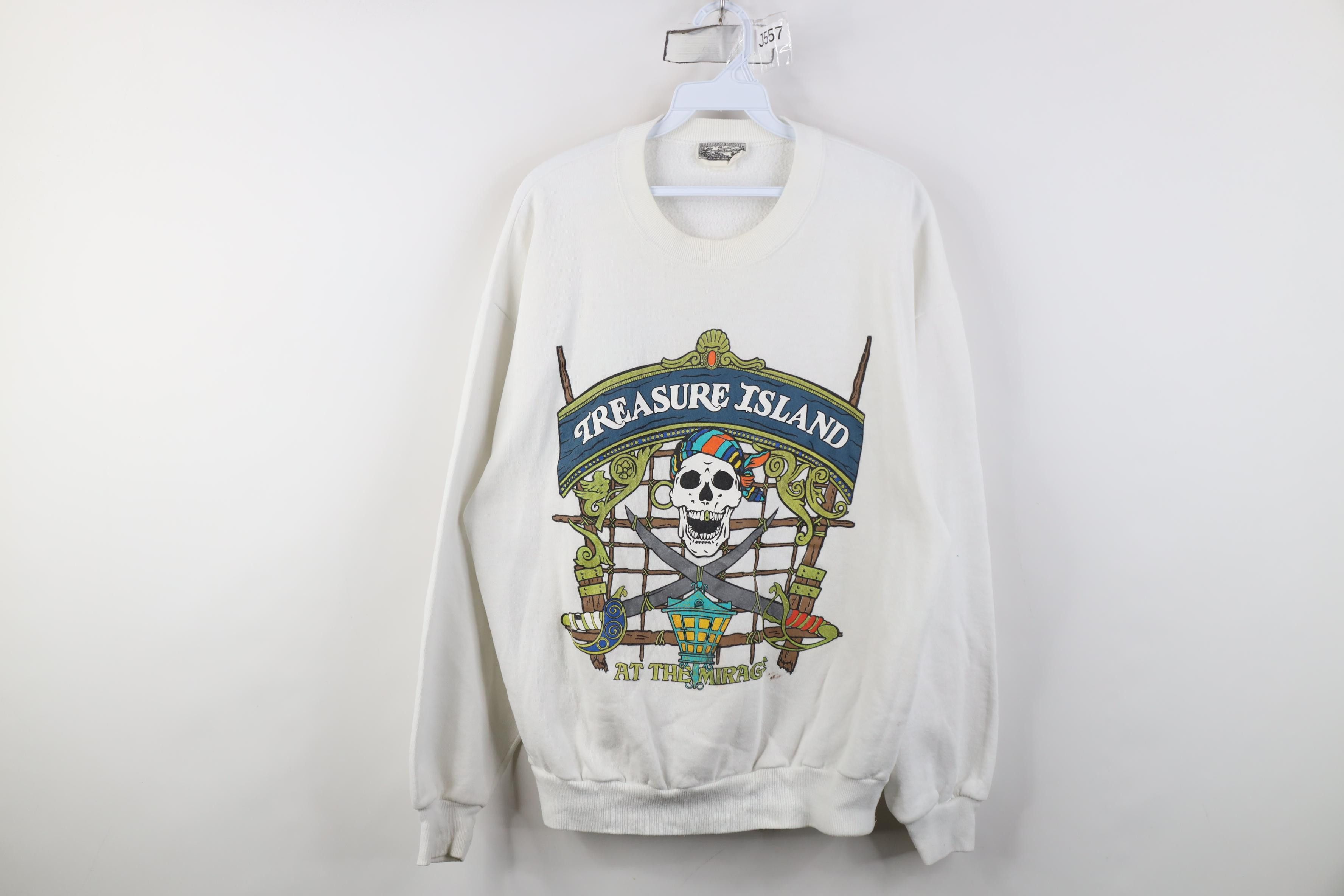 Vintage Vintage 90s Island at the Mirage Crewneck Sweatshirt Pirate Size US M / EU 48-50 / 2 - 1 Thumbnail