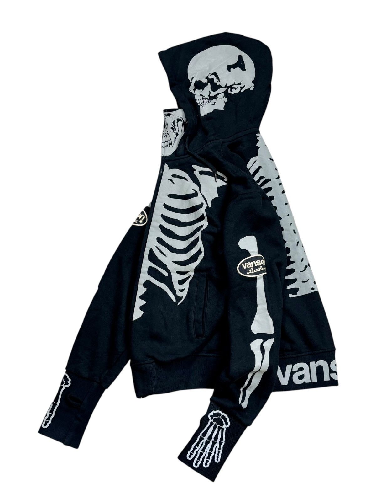 Vanson Leathers Archive Vanson - Masked Skeleton Zip Hoodie Size US L / EU 52-54 / 3 - 2 Thumbnail
