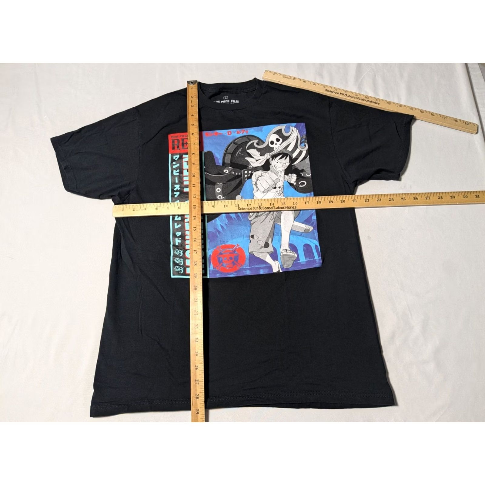 Ripple Junction One Piece Film RED Monkey D. Luffy Men Large Black Ripple Junction T-Shirt Size US L / EU 52-54 / 3 - 6 Thumbnail