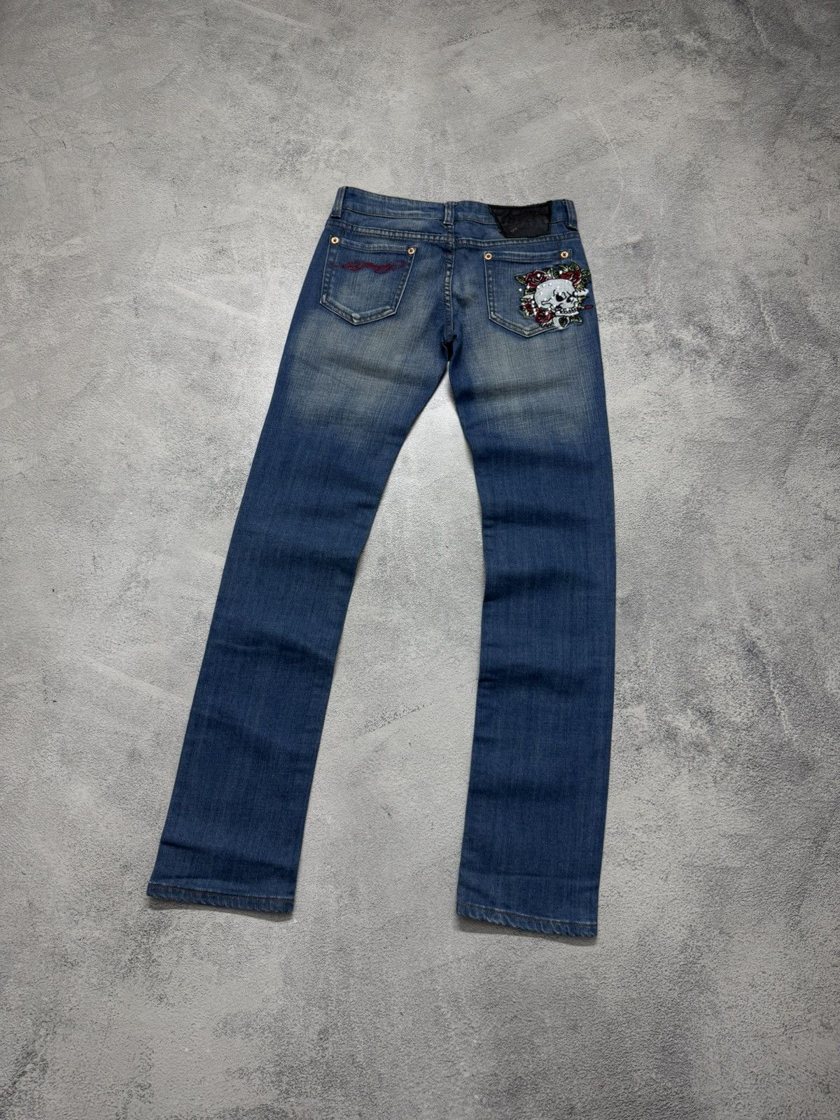Ed Hardy Vintage Y2k Ed Hardy Skull ☠️ Denim Jeans 00’s Size 27" / US 4 / IT 40 - 6 Thumbnail