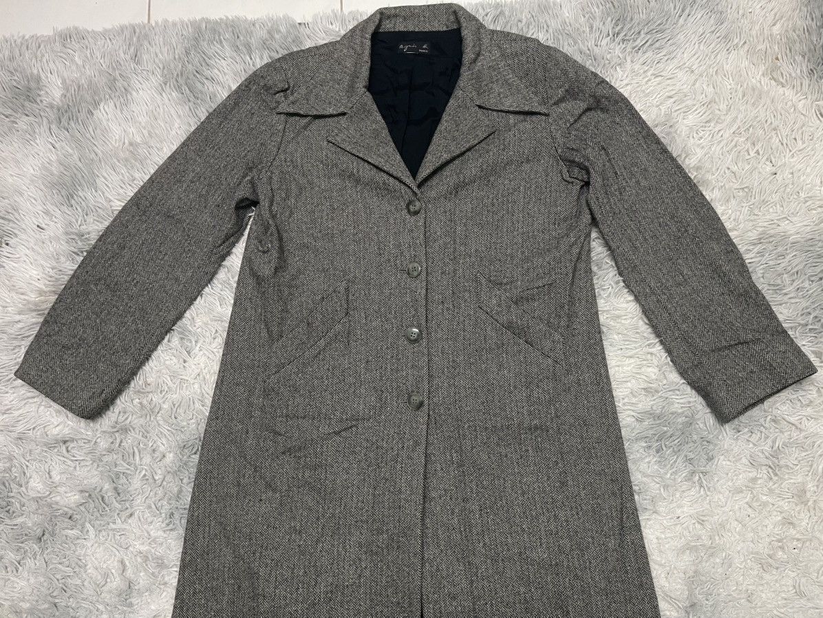 agnes b. 90s AGNES B TRENCH COAT WOOL RARE DESIGN Size US S / EU 44-46 / 1 - 4 Thumbnail