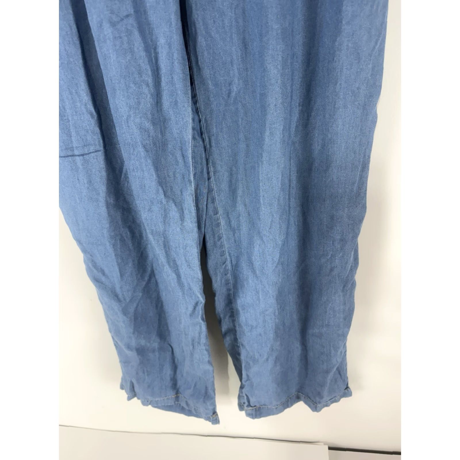 Hunter Hunter & Brown Womens Dress Pants XL Wide-Leg Pleated 28in Inseam Blue Lyocell Button Zip Pockets Size 40" / US 18 - 3 Thumbnail