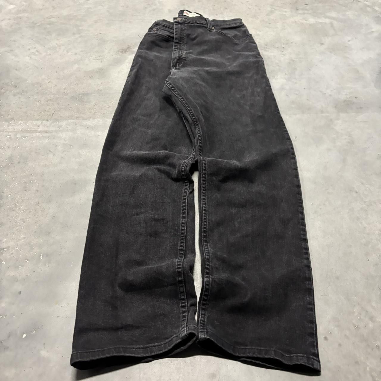 Japanese Brand × Vintage Crazy Vintage Y2K/2000s Grunge Black Essential Denim Jeans! Size US 38 / EU 54 - 3 Thumbnail