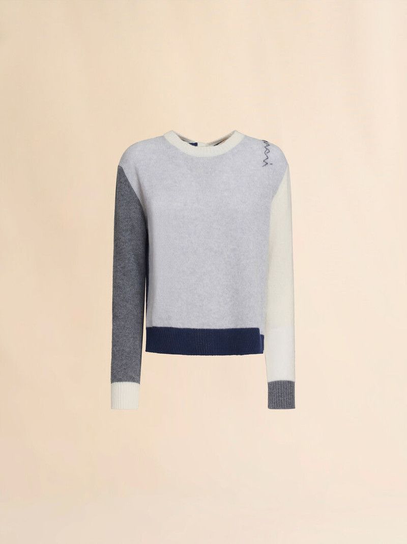 Marni o1f1d3z0326 Colour Block Crew Neck Jumper in Multicolor Size XL / US 12-14 / IT 48-50 - 1 Thumbnail