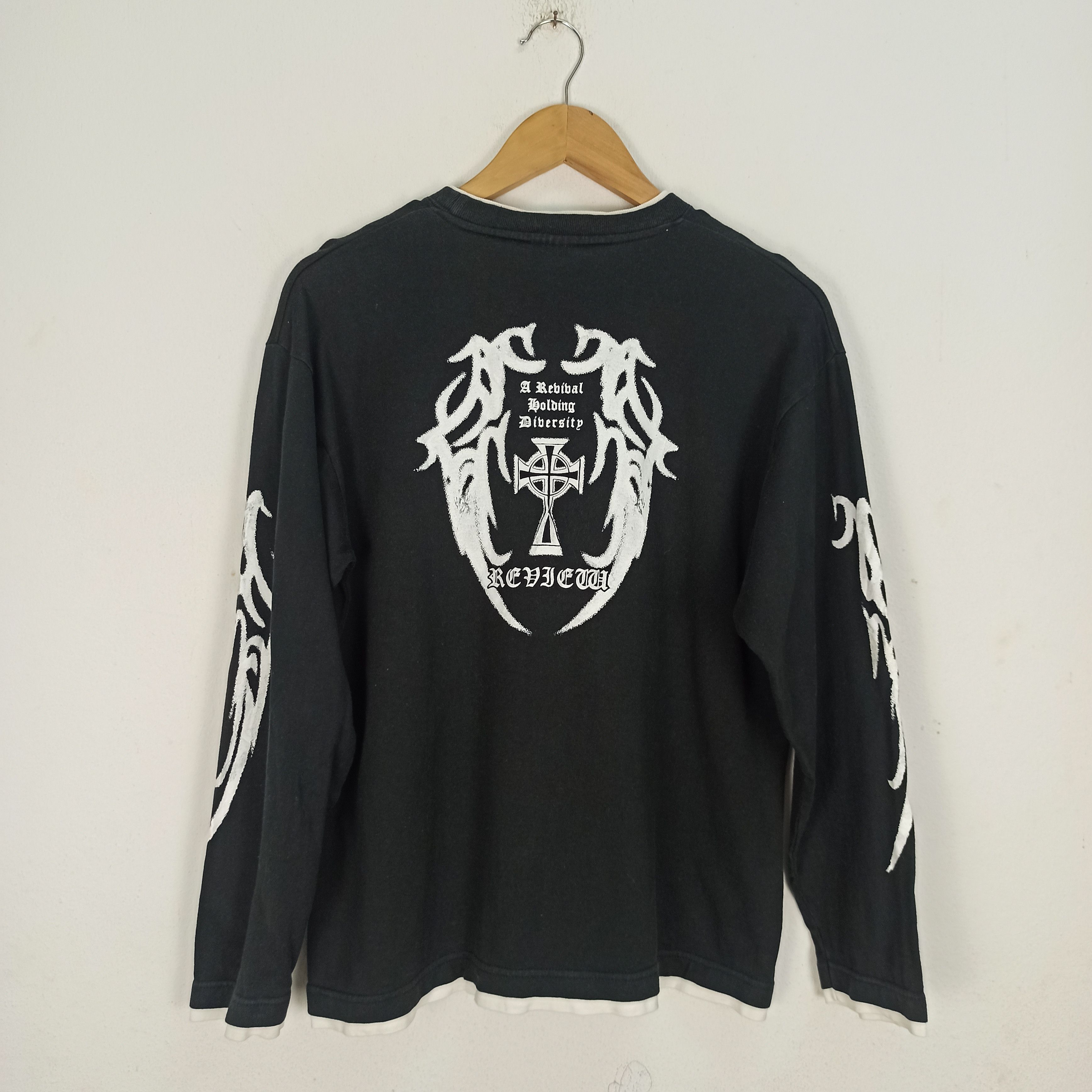 Hysteric Glamour Rare Poem Staffa Japanese Brand Cross Logo Long Tshirt Size US M / EU 48-50 / 2 - 5 Thumbnail