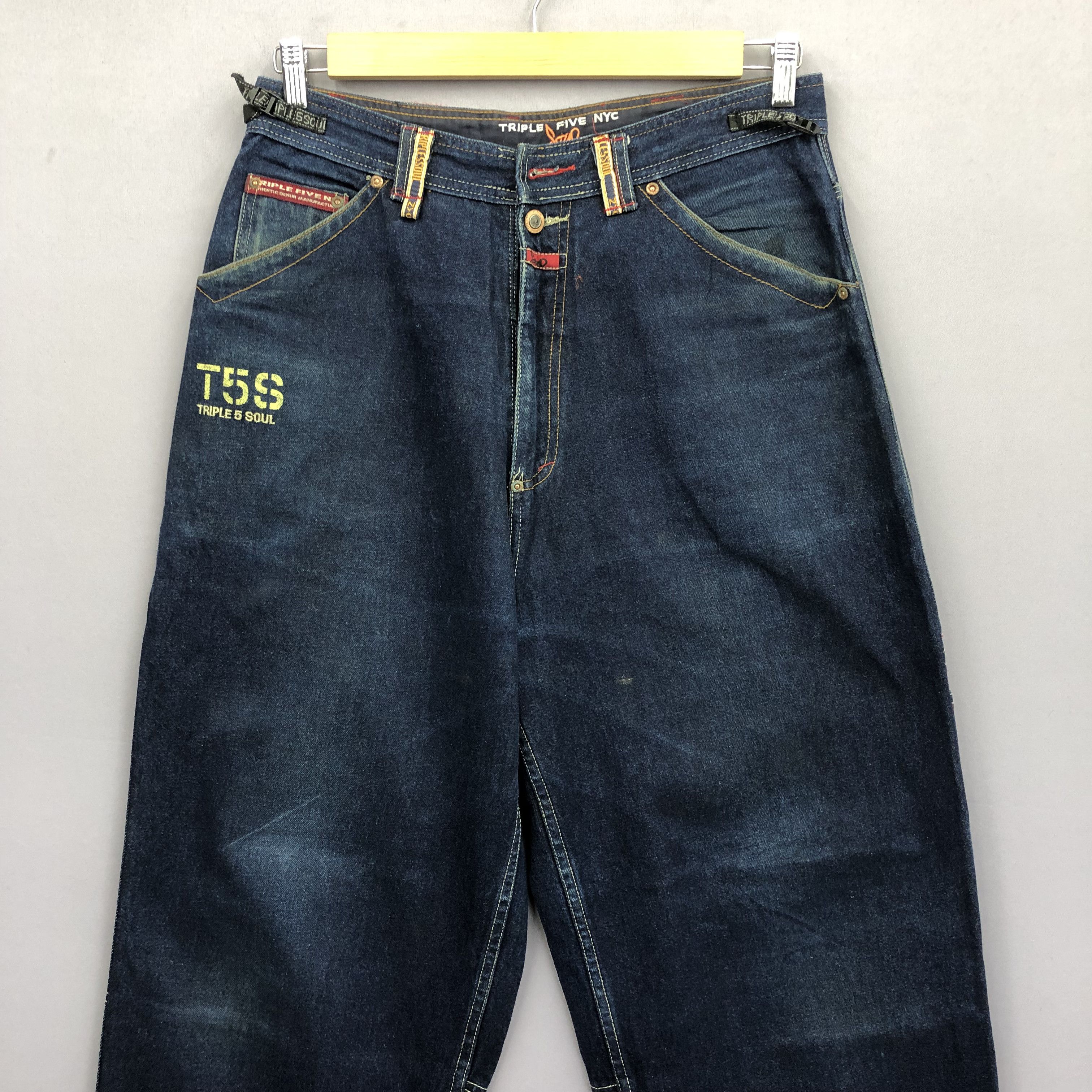 Triple 5 Soul Y2K Triple 5 Baggy Carpenter Skater Japanese Jeans Denim Size US 32 / EU 48 - 3 Thumbnail