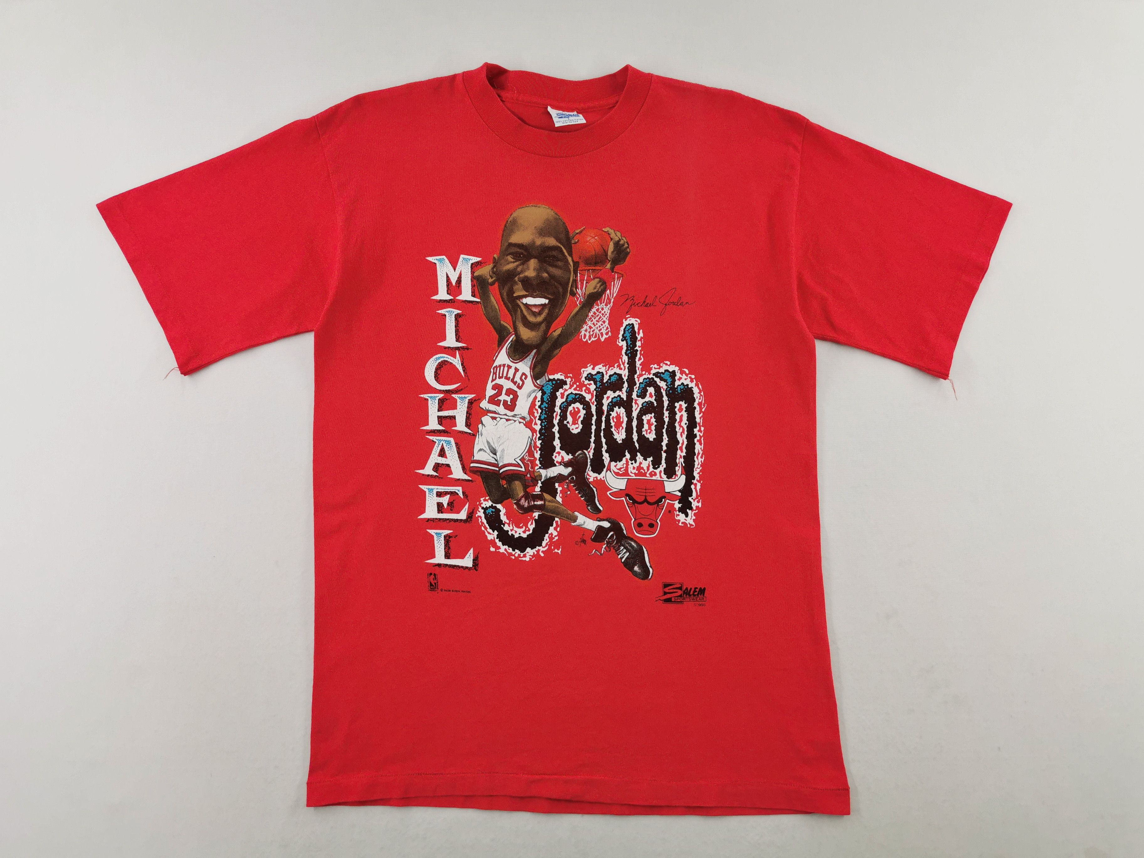 Vintage Vintage 90's Michael Jordan NBA Chicago Bulls By Salem Tee Size US L / EU 52-54 / 3 - 1 Thumbnail