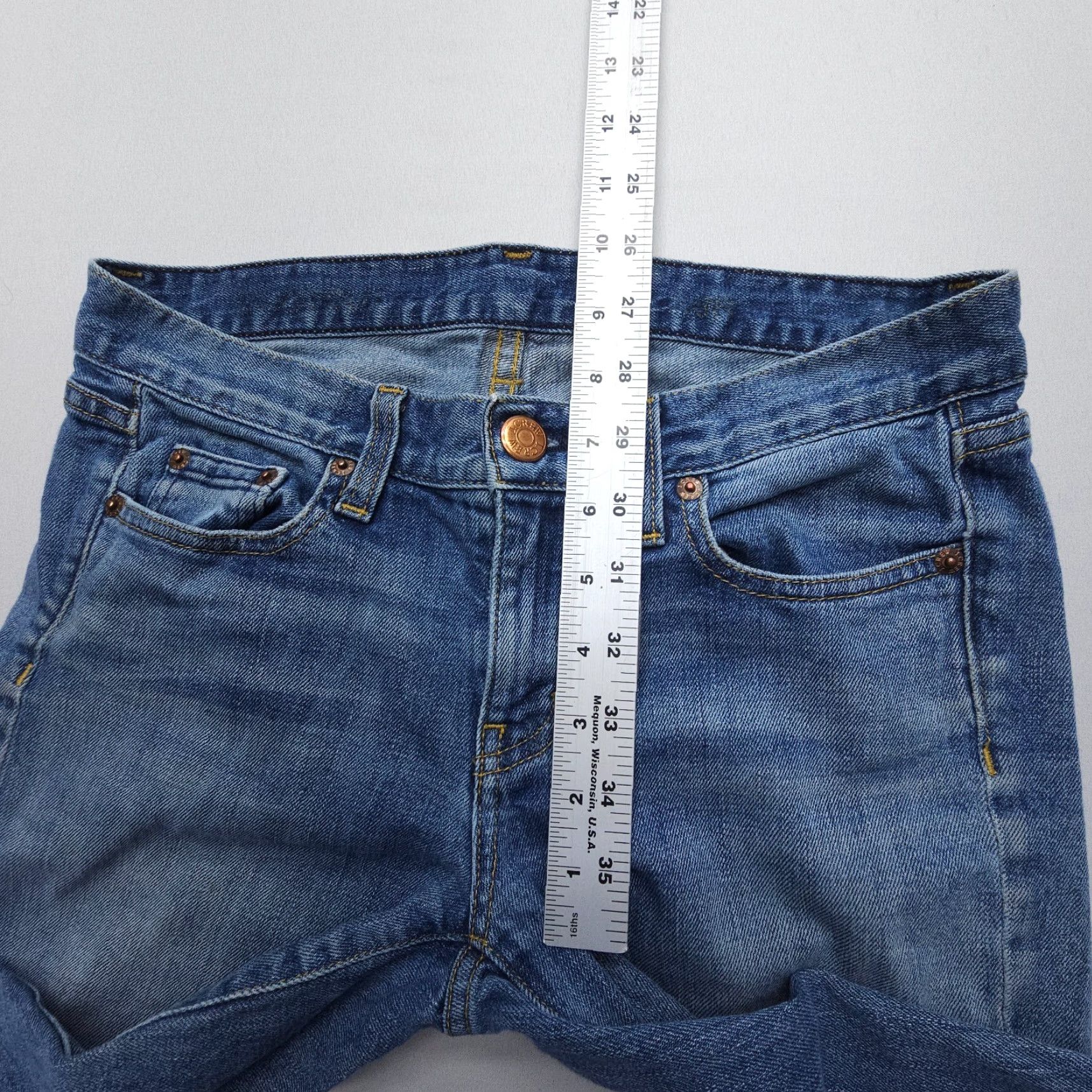J.Crew Vtg J.CREW USA Low Rise Bootcut Jeans Womens 28 x 31 Blue 2000s Western American Jeans Size 28" / US 6 / IT 42 - 6 Thumbnail