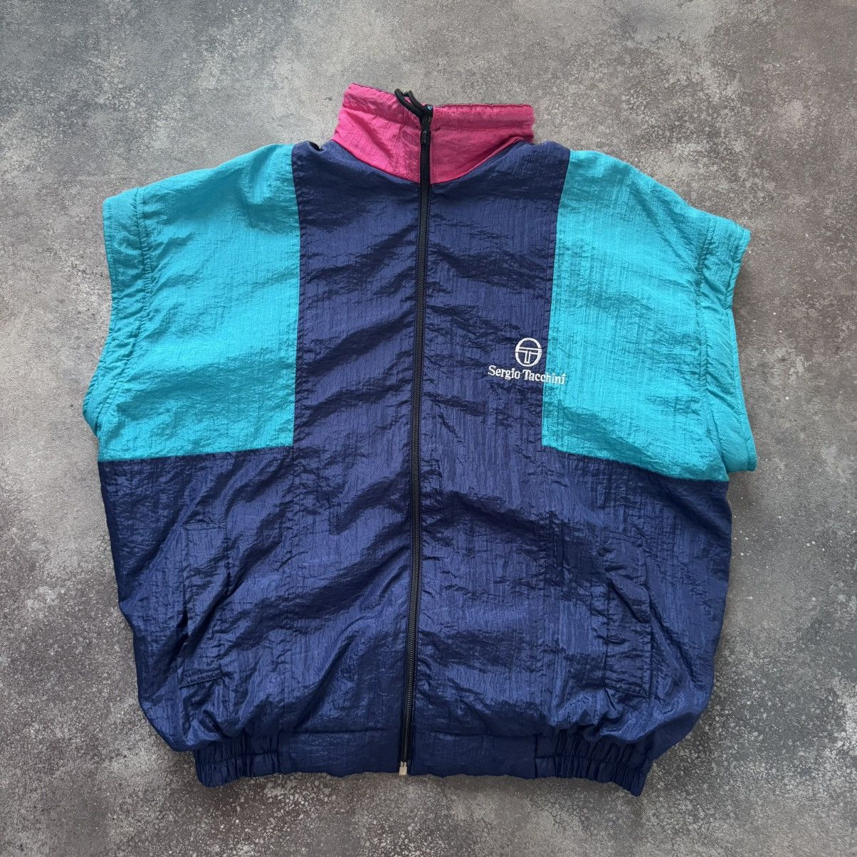 Sergio Tacchini × Vintage 80s Sergio Tacchini Vintage Track Jacket Size US M / EU 48-50 / 2 - 4 Thumbnail