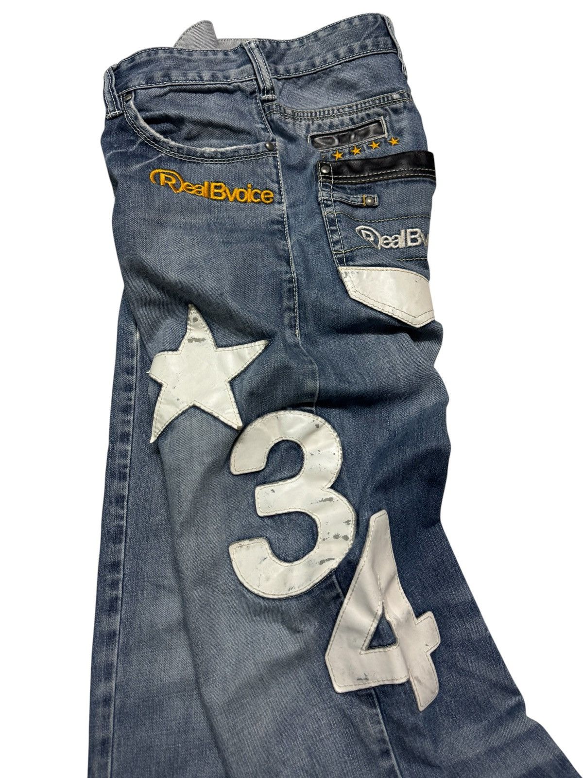 Kapital VINTAGE 90's REALBVOICE WASH PATCHWORK RARE DENIM Size US 29 - 11 Thumbnail