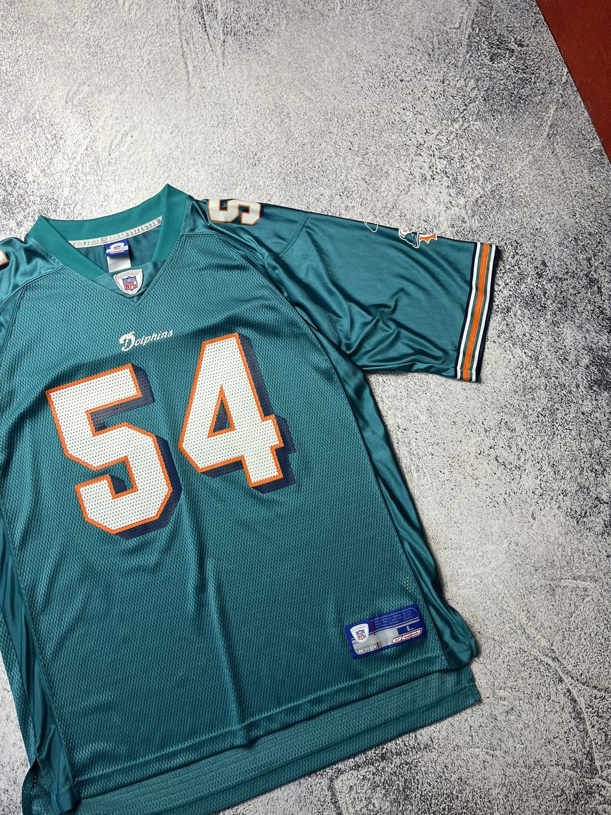 Reebok Vintage Miami Dolphins Jersey #54 Thomas NFL Football Reebok Size US L / EU 52-54 / 3 - 4 Thumbnail