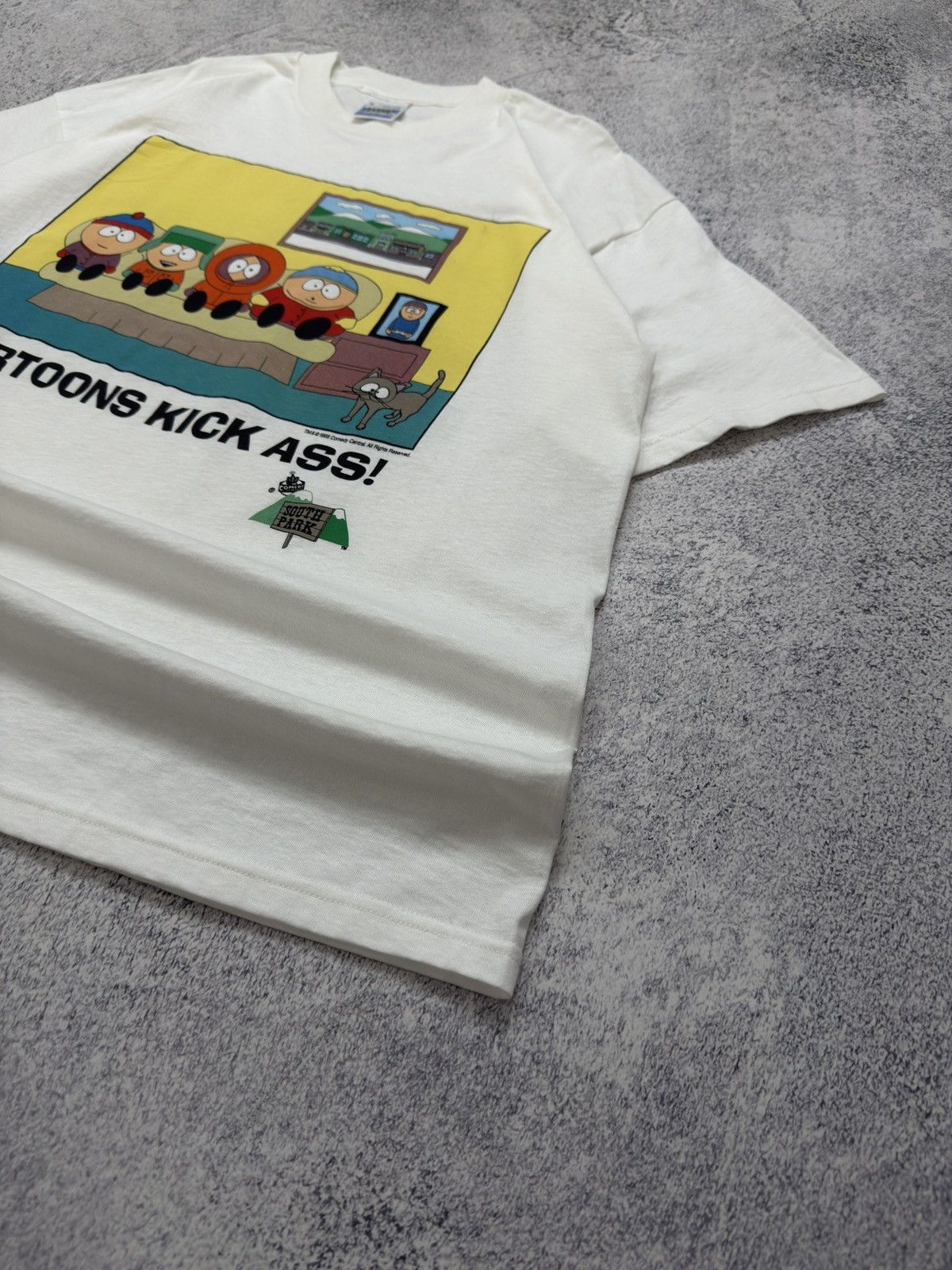 Other VTG 1998 Comedy Central South Park Cartoons Kick Ass T-Shirt Size US XL / EU 56 / 4 - 4 Thumbnail