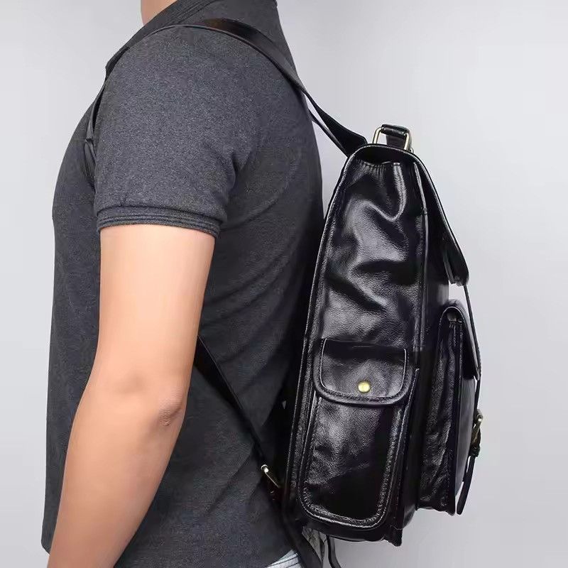 Genuine Leather Soft Genuine Leather Handmade Backpack Size ONE SIZE - 10 Thumbnail