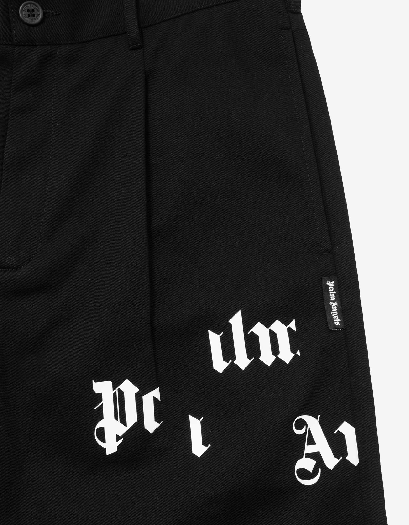Palm Angels Palm Angels Black Broken Logo Chinos Size US 32 / EU 48 - 3 Thumbnail