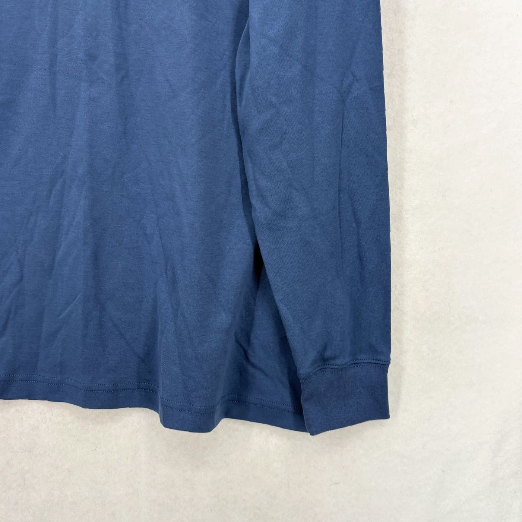 Lands' End Lands' End Polo Shirt Mens L Blue Supima Cotton Long Sleeve Tagless Jersey Classic Casual Button Front Collar Shirts Men Reg XS-XL Size US L / EU 52-54 / 3 - 3 Thumbnail