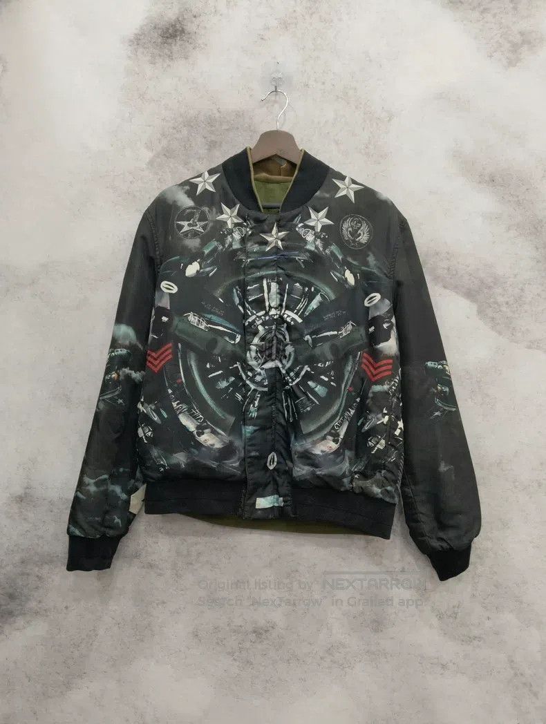Givenchy Givenchy Green Plane Double-Sided Baseball Jacket Size US M / EU 48-50 / 2 - 1 Thumbnail