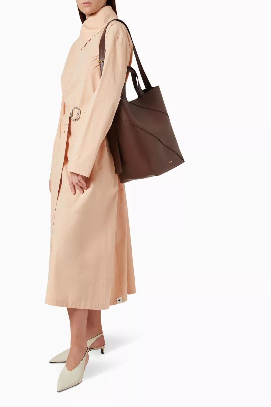 Jil Sander o1w1db10825 Size: OS / Leather Shoulder Bag in Brown Size ONE SIZE - 2 Thumbnail