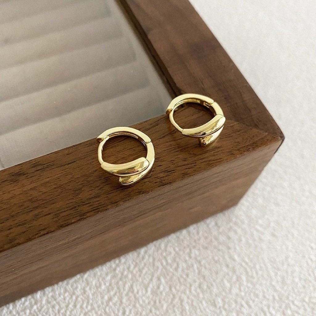 Other Small Gold Hoop Earrings for Women Daily Simple Style Size ONE SIZE - 2 Thumbnail