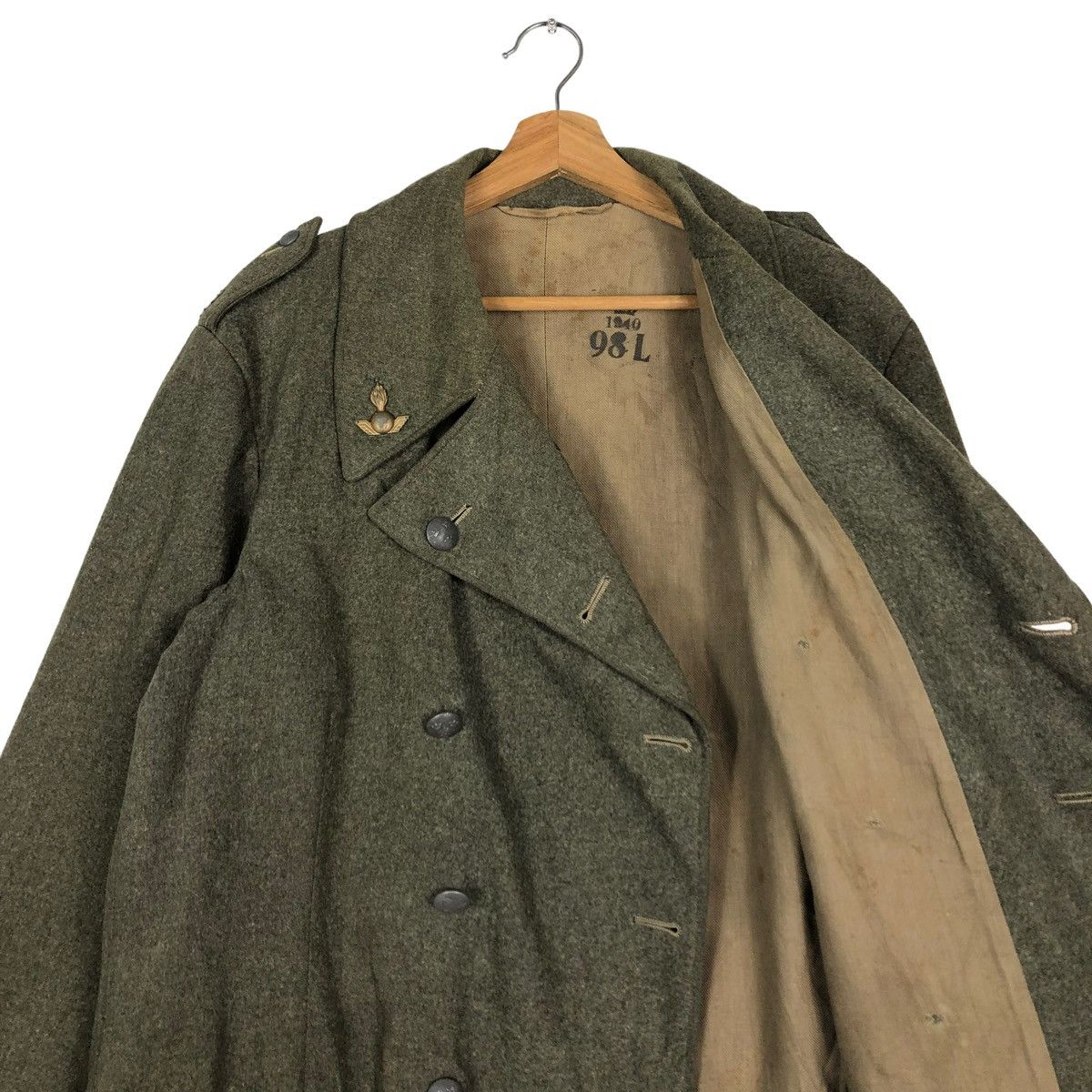 Vintage 🔥TRUE VINTAGE 1940 HEAVY LONG COATS JACKET WORLD WAR II Size US M / EU 48-50 / 2 - 13 Thumbnail