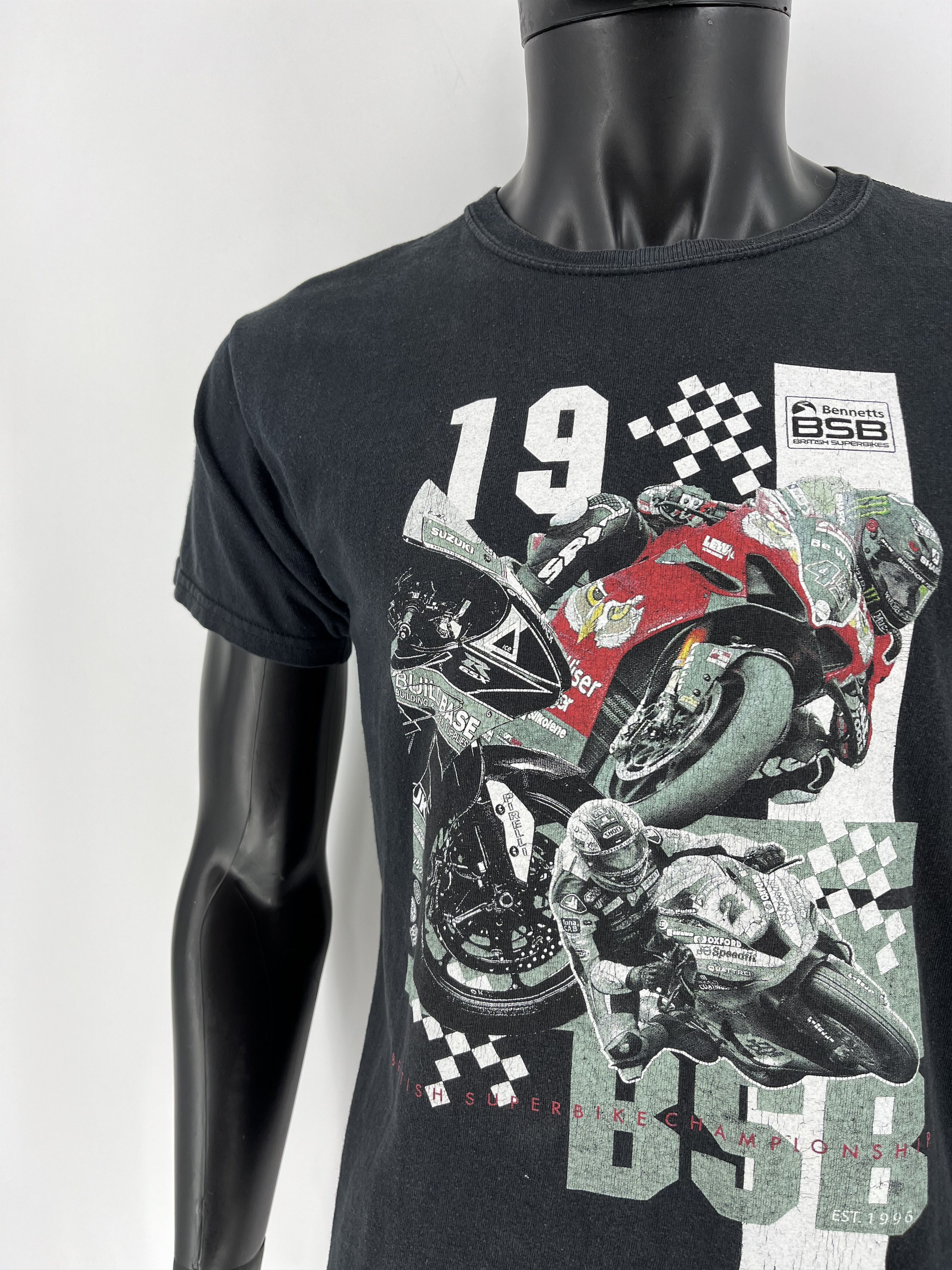 Other Vintage BSB British Superbike Faded T-Shirt Y2k Suzuki M617 Size US XL / EU 56 / 4 - 6 Thumbnail