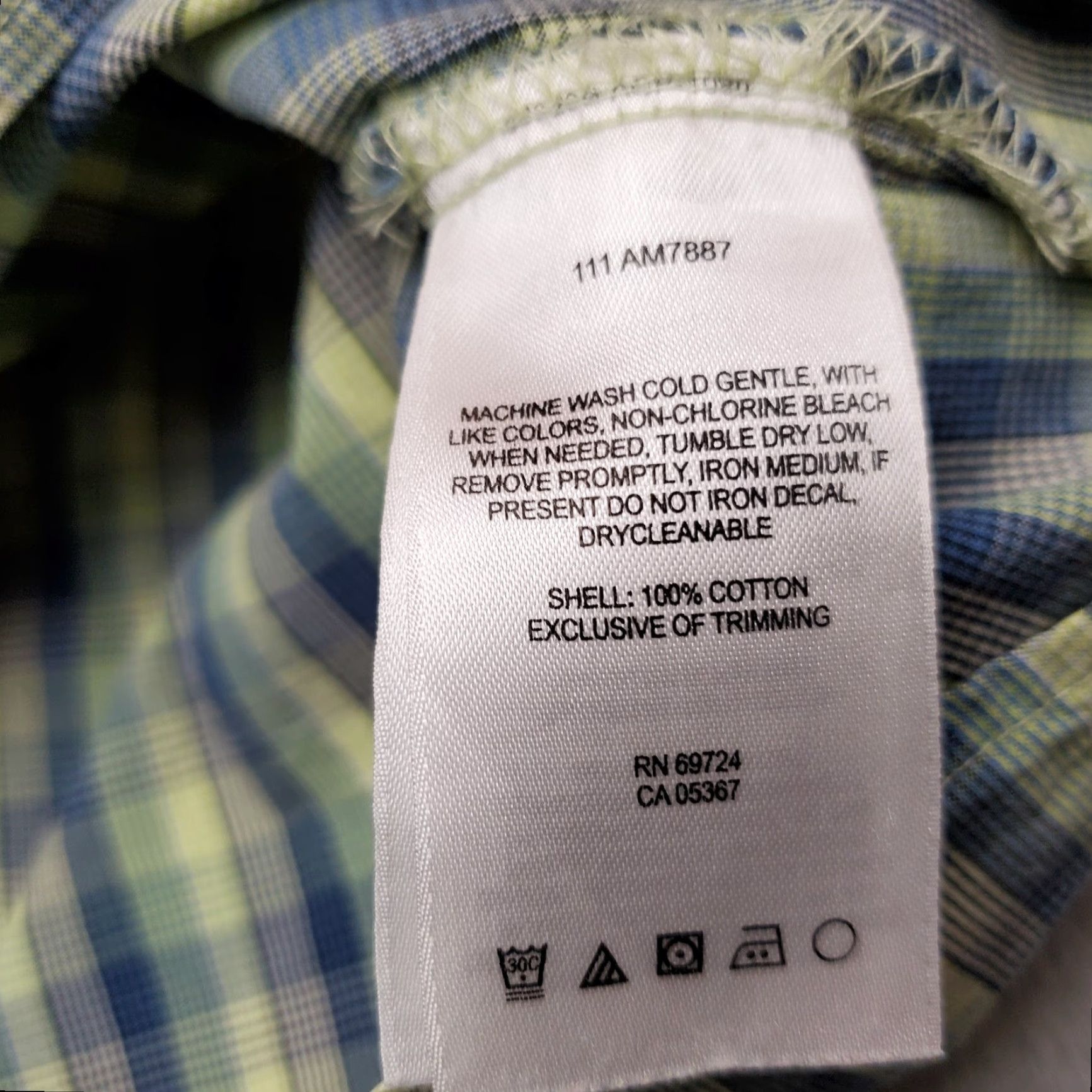 Vintage Columbia Shirt Mens Large Green Plaid Short Sleeve Cotton Hiking Outdoor Button-Up Size US L / EU 52-54 / 3 - 8 Thumbnail